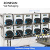 ZONESUN ZS-AFY1 Automatic 10 Heads Peristaltic Pump Vial Filling and Capping Machine Monoblock Machine