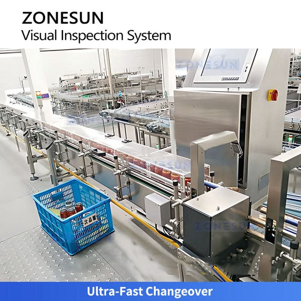 ZONESUN ZS-MD120 Automated Visual Inspection System for Aluminum Cans and PET Bottles