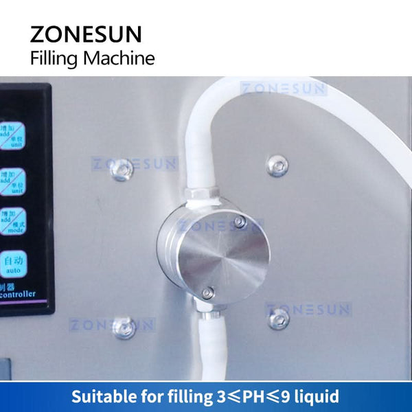 ZONESUN ZS-MPYT250C Automatic Magnetic Pump Liquid Filling Machine With Conveyor