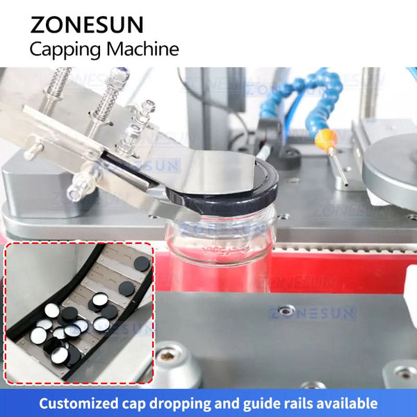 ZONESUN ZS-XG05 Automatic Twist Off Cap Capping Machine with Cap Elevator