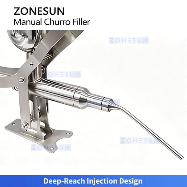 ZONESUN ZS-CZI4 Manual Cake Depositor Pastry Injector Stainless Steel Cream Jam Dispenser