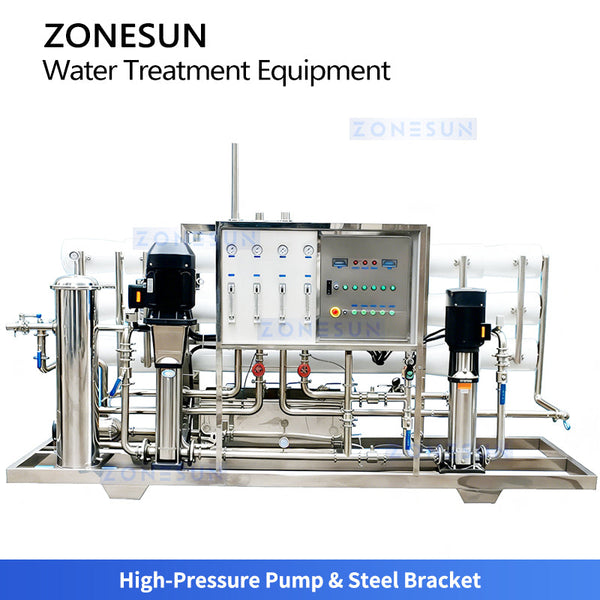 ZONESUN ZS-RO10T Industrial 10T Reverse Osmosis System Water Purification Plant for Beverage Pharma