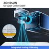 ZONESUN ZS-FR100LC Continuous Band Sealer with Laser Marking Machine for Mylar & Plastic Bags