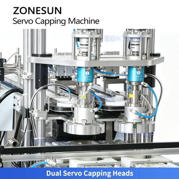 Zonesun ZS-SVXG01 Automatic Double Heads Servo Screw Capping Machine with Auto Cap Feeder