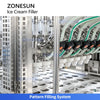 ZONESUN ZS-FS80 Automatic Ice Cream Filling & Sealing Machine | 8-Lane Cup Cone Popsicle Production Line