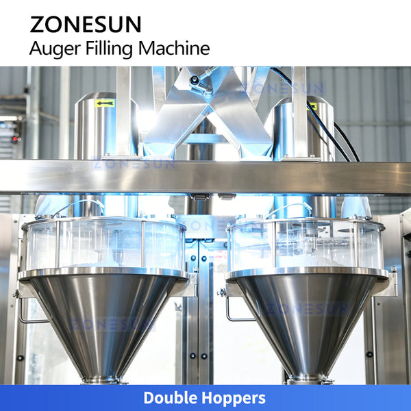 ZONESUN ZS-FM5D Automatic Dual Head Auger Powder Filling Machine for Protein Powder Spices