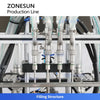 ZONESUN ZS-FAL180V2 Cosmetic Cream Production Line Servo Filling Automatic Capper Labeler