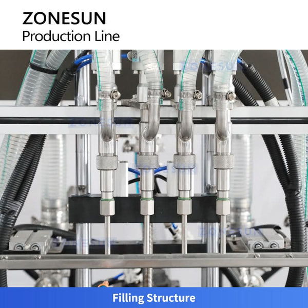 ZONESUN ZS-FAL180V2 Cosmetic Cream Production Line Servo Filling Automatic Capper Labeler
