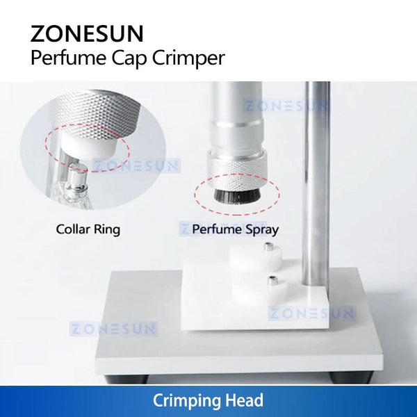 ZONESUN ZS-TYG2 Manual Perfume Crimping Machine for Spray Bottle Caps