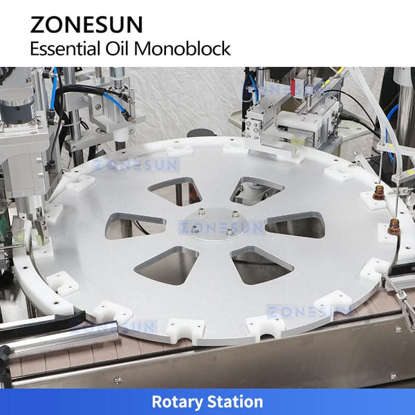 ZONESUN ZS-AFC52 4-in-1 Liquid Filler with Inner Stopper Pressing and Screw Capper for Essential Oil