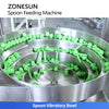 ZONESUN ZS-SF01 Automatic Scoop Feeding Machine with Vibratory Bowl for Milk Powder Protein Powder Bottle Can Packaging