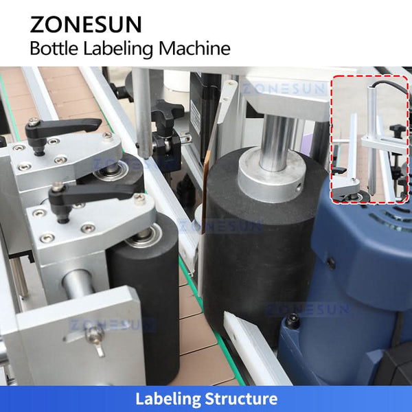 ZONESUN ZS-TB500 Automatic Round Bottle Labeling Machine Single Double Side