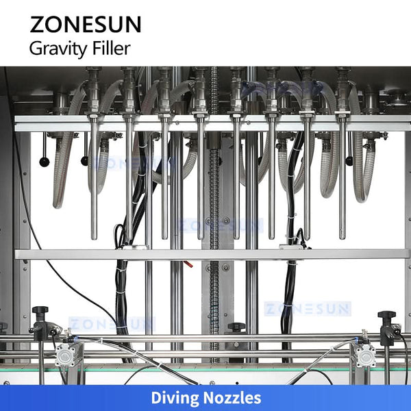 Zonesun ZS-YT8T-8ZL Automatic 4 Nozzles Pneumatic Liquid Filling Machine