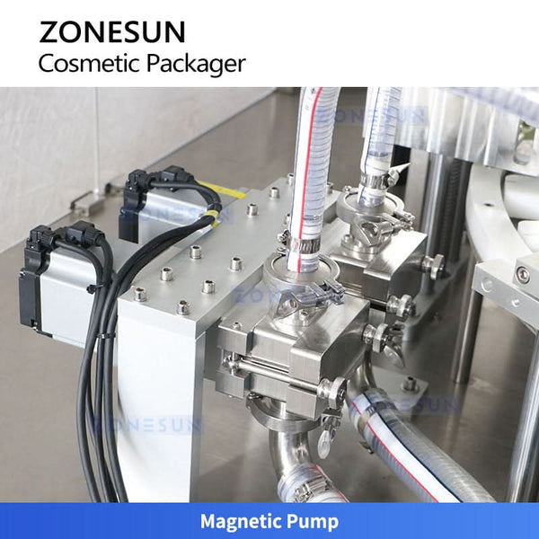 ZONESUN ZS-AFC28B Automatic Monoblock Cosmetic Filling Foil Sealing Capping Machine