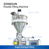ZONESUN ZS-FM75L Semi-Auto Auger Powder Filler with Weighing Lift System for Protein Coffee Chemical Powder