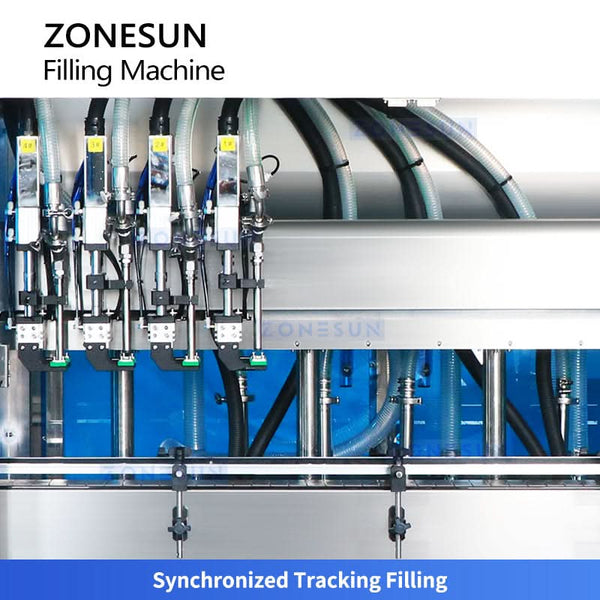 ZONESUN ZS-VTGF4 Automatic 4-Head Servo Gear Pump Tracking Filling Machine Shampoo Craam Filler