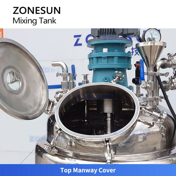 ZONESUN ZS-VMB200RH Automatic Vacuum Emulsifying Mixer Cream Lotion Homogenizer Mixing Machine