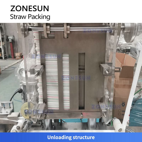 ZONESUN ZS-SPZ51 Automatic Straw Wrapping Machine Plastic Paper PLA Straw Packaging Machine