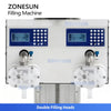 ZONESUN ZS-DTFP2 Dual-Head Gear Pump Thick Liquid Filling Machine for Sauce Cream Honey