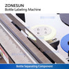 ZONESUN ZS-TB260R Automatic Round Bottle Labeling Machine Single Double Side Labeler Sticker Label Applicator