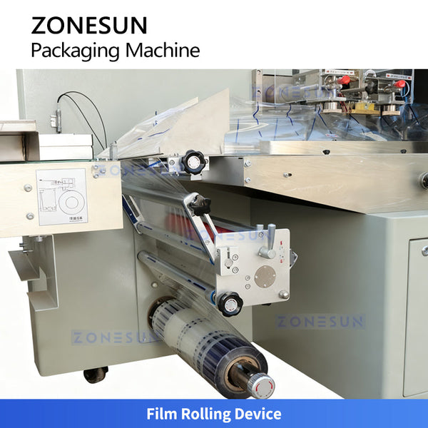 ZONESUN ZS-ZB350X2 Horizontal Flow Wrapper Automatic Pillow Vacuum Packaging Machine