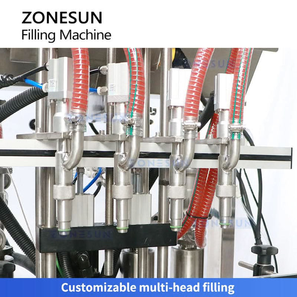 ZONESUN ZS-YT4T-4PH Automatic Piston Pump Filling Machine with Heating for Candles Butter