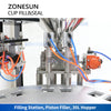 ZONESUN ZS-AFS06 Automatic Cup Filling and Sealing Machine for Paste Cream Rotary Yogurt Cup Filler