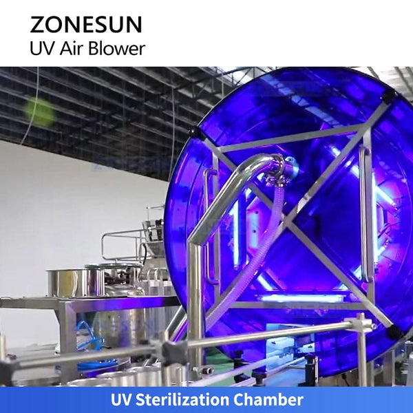 ZONESUN ZS-UVB1 Automatic Bottle & Can UV Sterilization Air Rinsing Machine