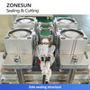 ZONESUN ZS-HYS4 Dual-Channel Horizontal Four-Side Sealing Packing Machine for Sachet Products