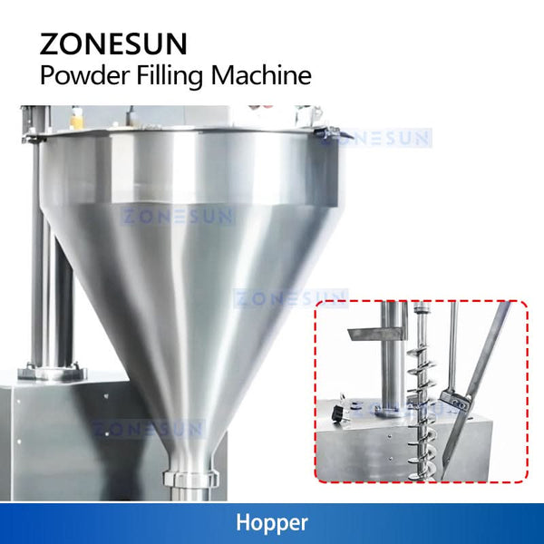 ZONESUN ZS-FM2000 Auger Talcum Glass Vial Vertical Spice Plastic China Bottle Sachet Powder Filling Machinery Grain Automatic