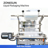 ZONESUN ZS-FS220UB High Speed Liquid Form Fill Seal Machine with Conveyor Belt for Juice Sauce Sachet Pouch