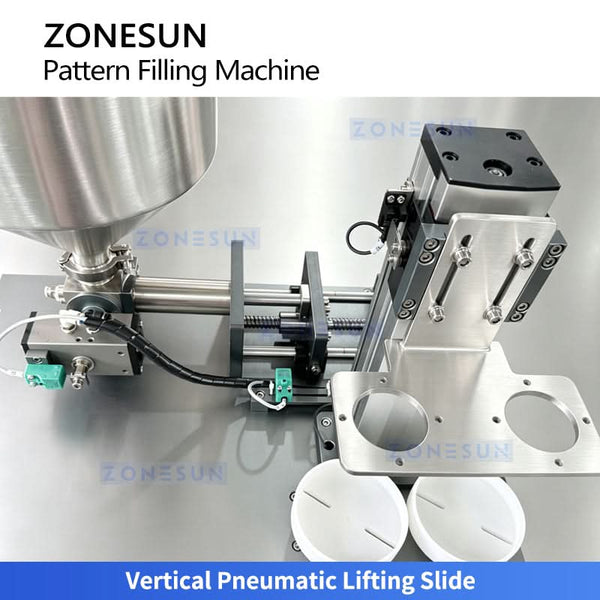 ZONESUN ZS-PGF5 Automatic Dual-Head Piston Swirl Filling Machine for Capsule Cream Pearl Bead Gel