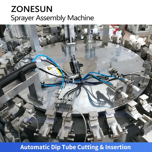 ZONESUN ZS-WIM06 Dip Tube Cutting and Inserting Machine Lotion Pump Assembly Machine