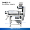 ZONESUN ZS-ZJ01 Industrial Screw Press Juicer Machine Automatic Spiral Juice Extractor for Fruits Vegetables Ginger