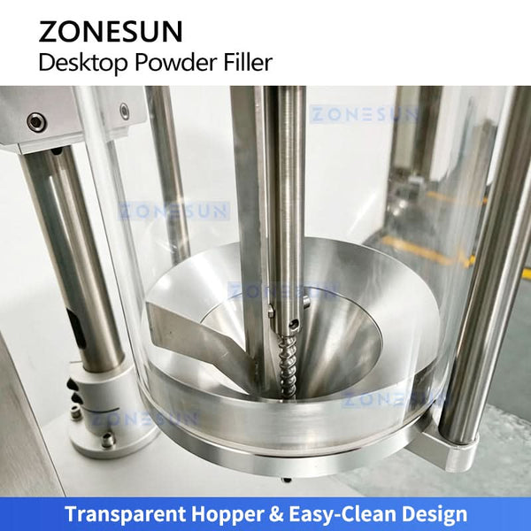 ZONESUN High Precision Semi-Automatic Auger Powder Filling Machine Micro Dose