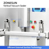 ZS-DZ600OL external suction sealing head with conveyor belt and control buttons