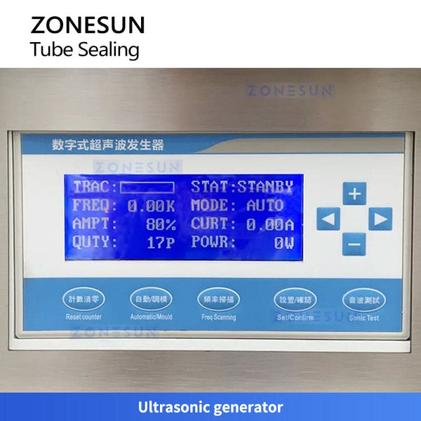 ZONESUN ZS-FS005U Semi-Automatic Ultrasonic Tube Sealing Machine Plastic Tube Sealer