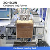 ZONESUN ZS-CSPM4T Automatic Hot Melt Glue Cardboard Tray Former Machine