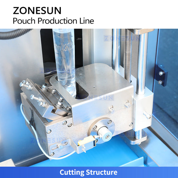 ZONESUN ZS-FSL220 Automatic Liquid VFFS Packaging Machine with Integrated Print and Apply Labeling Machine