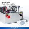 ZONESUN ZS-GTJ Pneumatic Paste Filling Machine for Peanut Butter with Mixer & Hopper