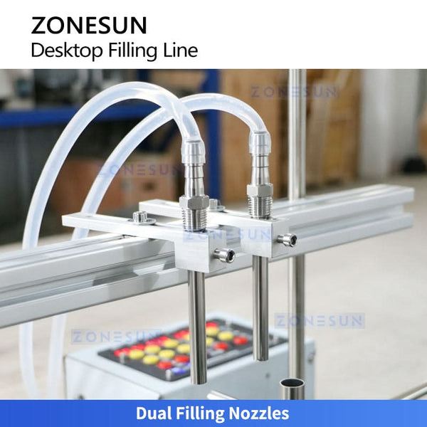 ZONESUN ZS-FAL180DT Automatic Liquid Filling Capping Machine Desktop Small Bottling Line