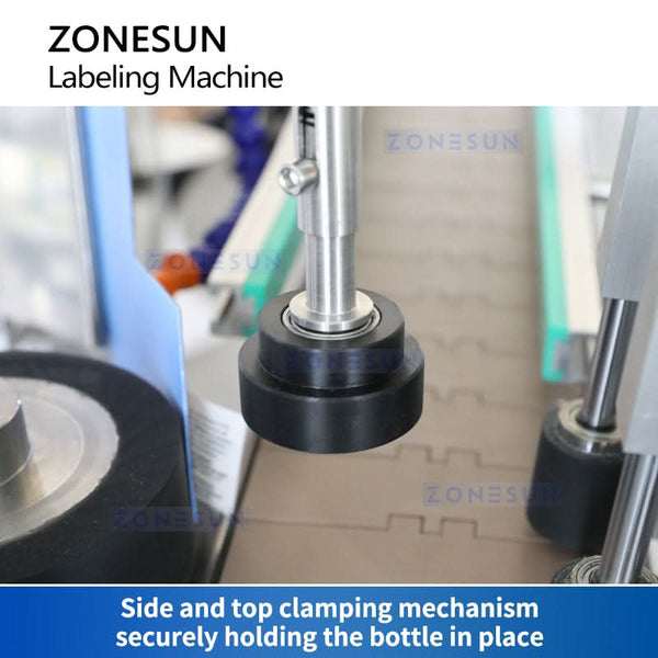 Label Machine Tappered Labels ZONESUN Automatic Tapered Label Applicator Bottle Labeling Machine Con