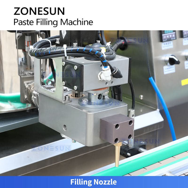 ZONESUN ZS-VTGTL1A Gear Pump Liquid Filling Machine with Heating Mixing Hopper for Lip Gloss Candle Wax