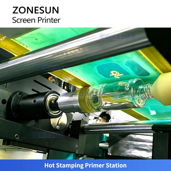ZONESUN ZS-SWP4 Multi-Color Bottle Screen Printing and Hot Stamping Machine