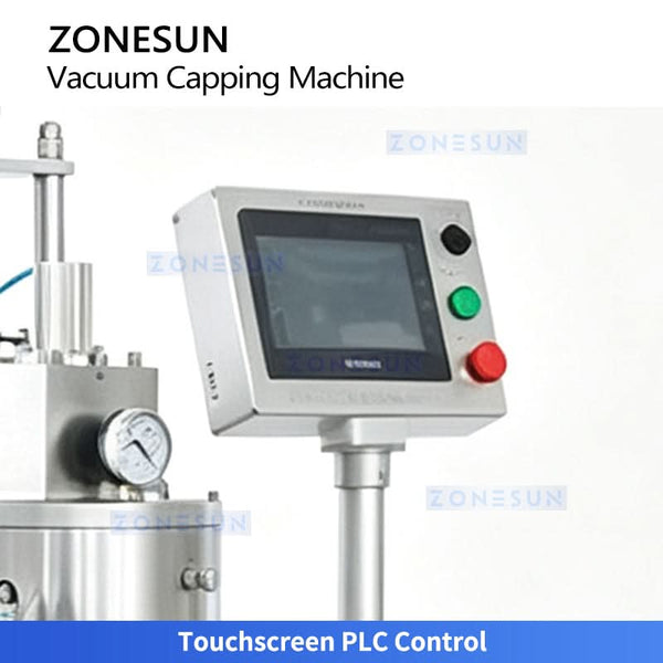 ZONESUN ZS-XG240 Automatic Vacuum Capping Sealing Machine for Metal Lugs Tin Caps