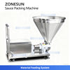 ZONESUN ZS-RPFS120X Automatic Salad Dressing Filling and Sealing Machine Sauce Mayonnaise Filler Sealer