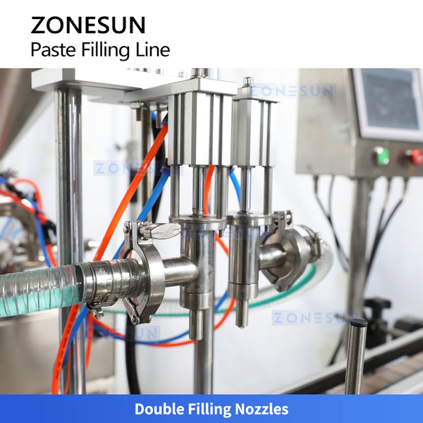 ZONESUN ZS-FAL180C8 Automatic Paste Filling, Capping Labeling Machine Production Line