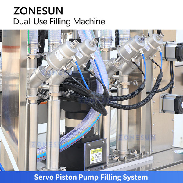 ZONESUN ZS-SVGT4D Automatic Servo-Driven Liquid Paste Filling Machine Cream Lotion Honey