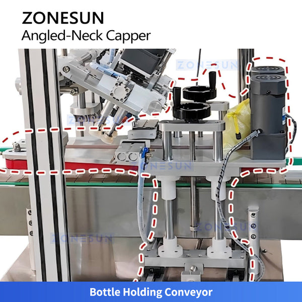 ZONESUN ZS-XG25 Automatic Angled Neck Bottle Capping Machine for Toilet Cleaner Detergent