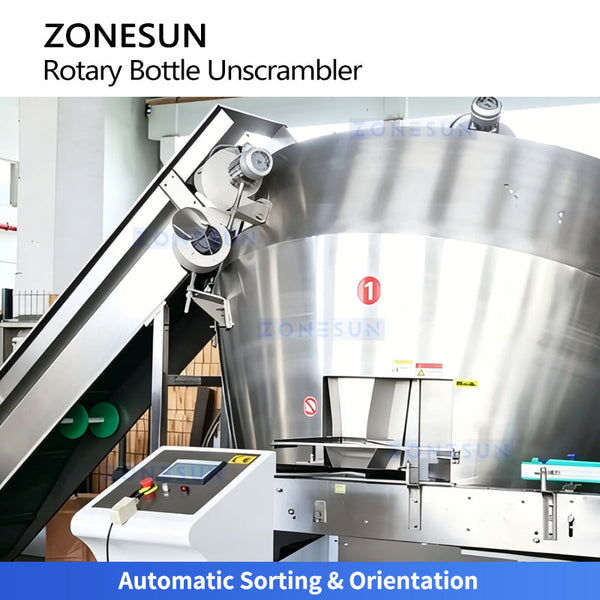 ZONESUN ZS-ULP18 Automatic Rotary Bottle Unscrambler Bottle Sorting and Orienting